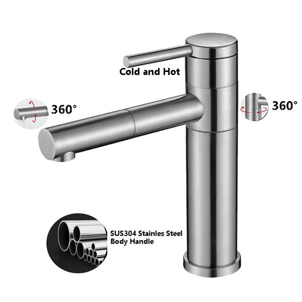 Stainless Steel Vessel 360 Flexible Faucet(griferia)