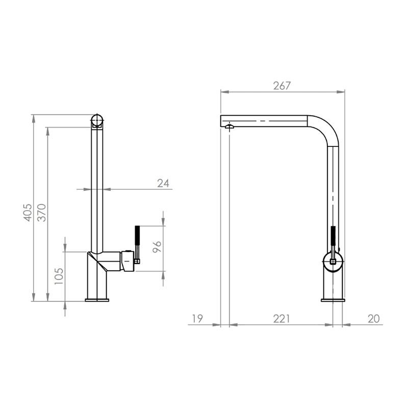 Blacked brass and copper kitchen sink taps(griferia)