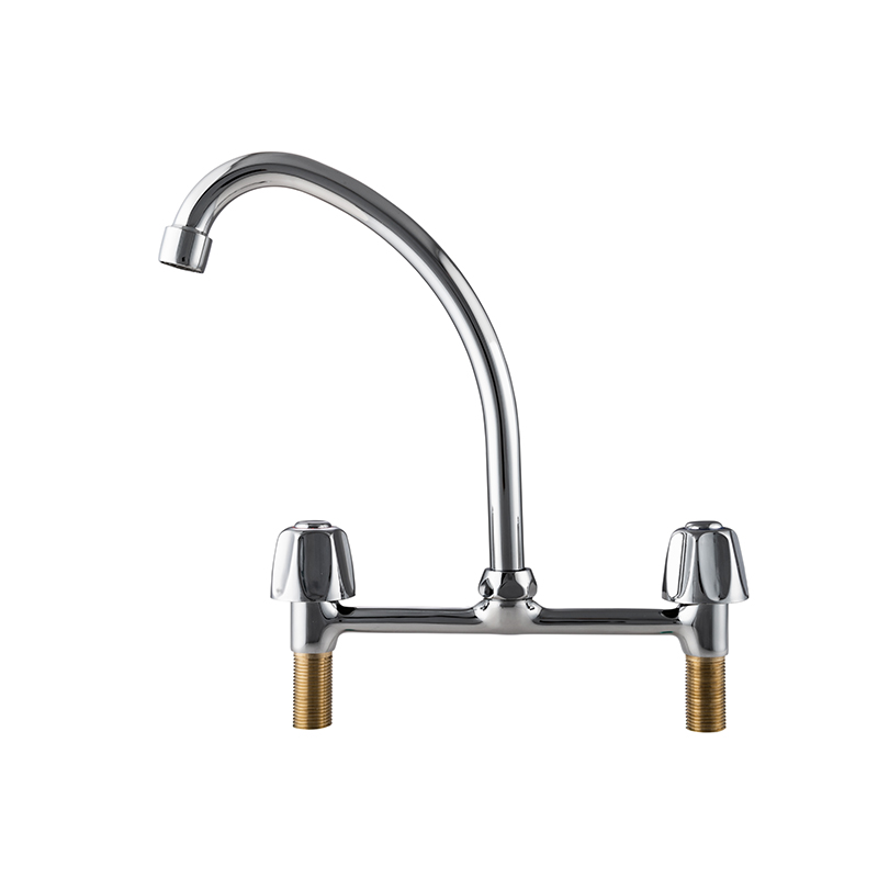 Two hole bridge kitchen faucet with side sprayer(griferia de cocina)