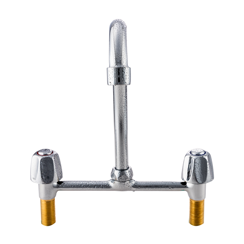 Two hole bridge kitchen faucet with side sprayer(griferia de cocina)