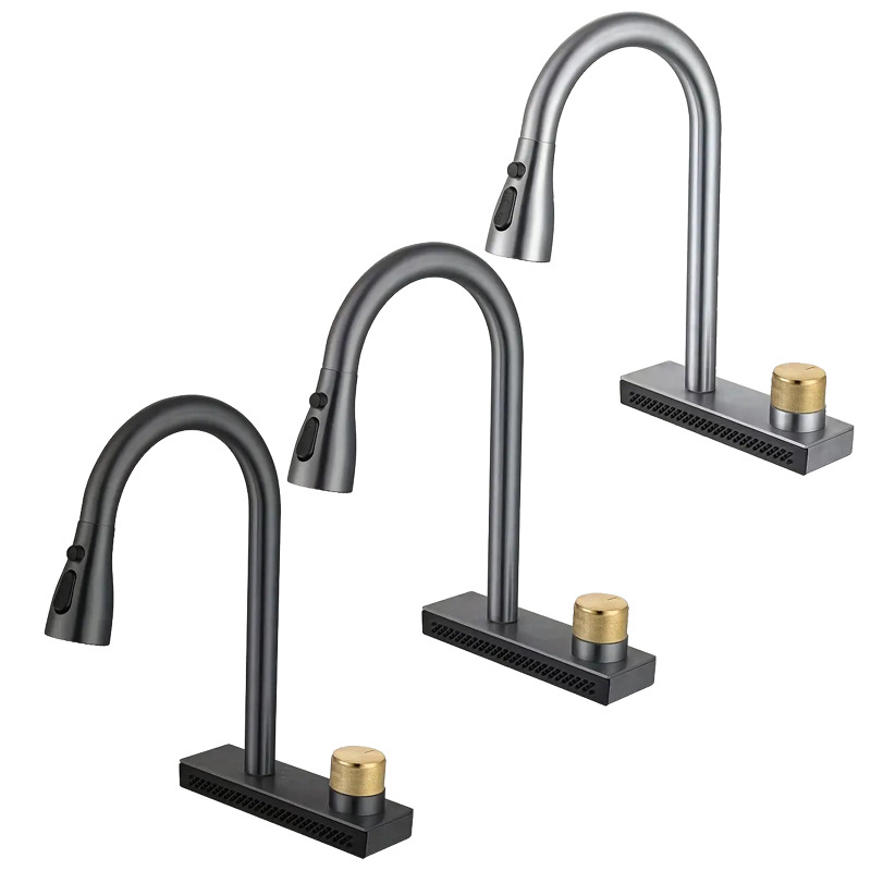 Waterfall Stainless Kitchen Sink Rainfall Faucet(grifos)