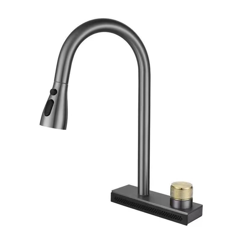 Waterfall Stainless Kitchen Sink Rainfall Faucet(grifos)