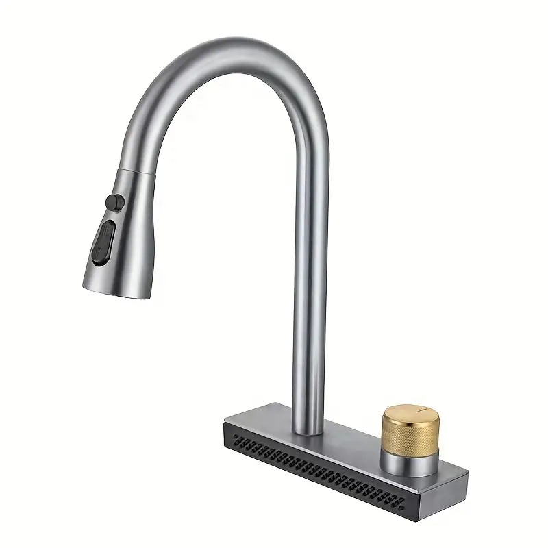 Waterfall Stainless Kitchen Sink Rainfall Faucet(grifos)