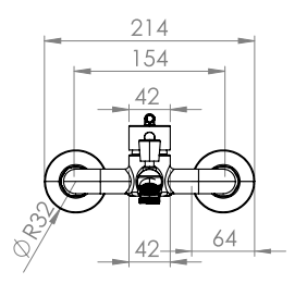 Wall Mounted Brass Shower Head And Handle Set (ducha)