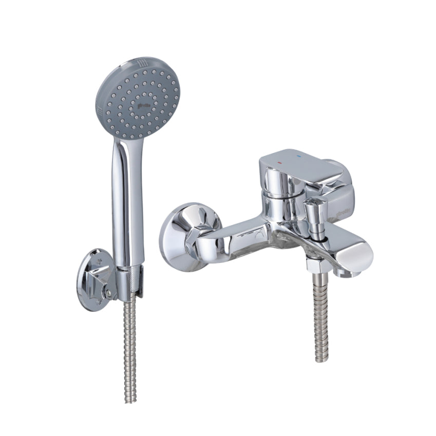 Chrome Brushed Wall Mount Copper Shower set (ducha)