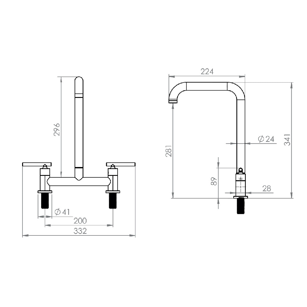 Two Handle Stainless Steel Kitchen Sink Faucet(grifos)