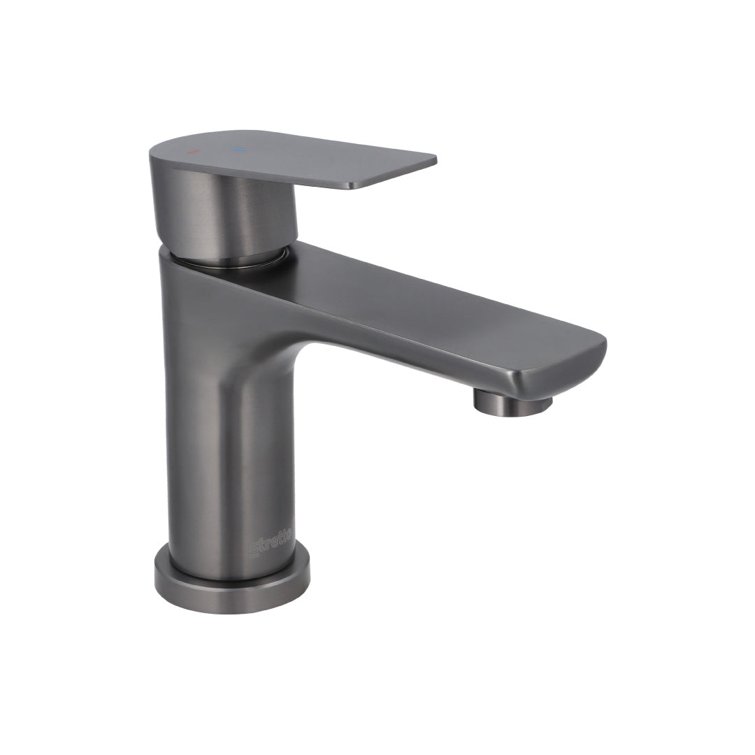 304 stainless steel gunmetal grey bathroom taps sink faucet