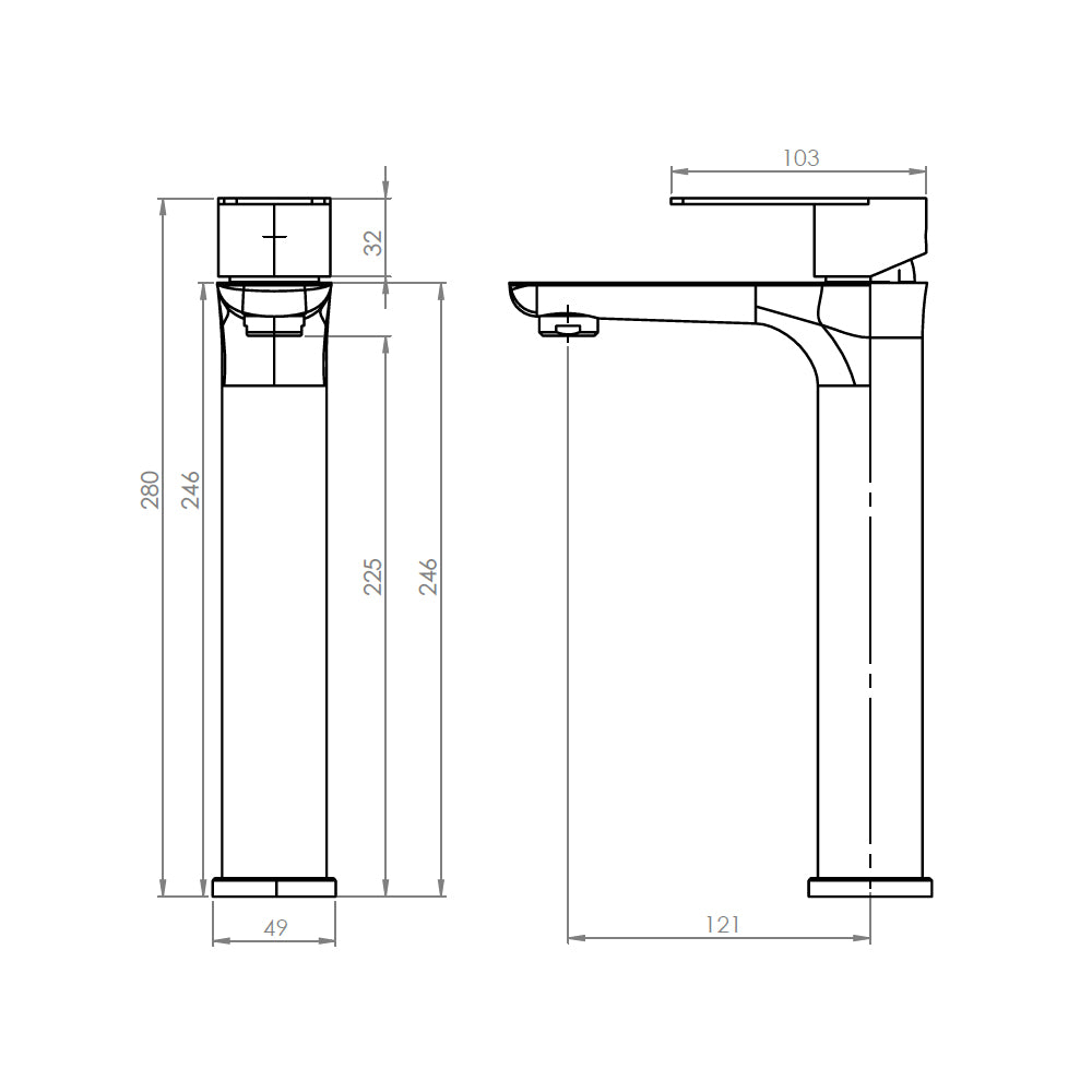 Tall Single Handle Stainless Steel Bathroom Faucet(griferia)