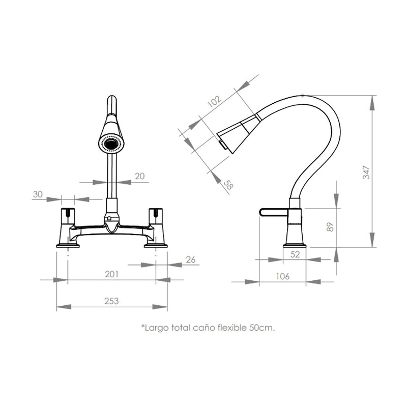 Black Flexible Spray Kitchen Taps For Kitchen Sink(griferia)