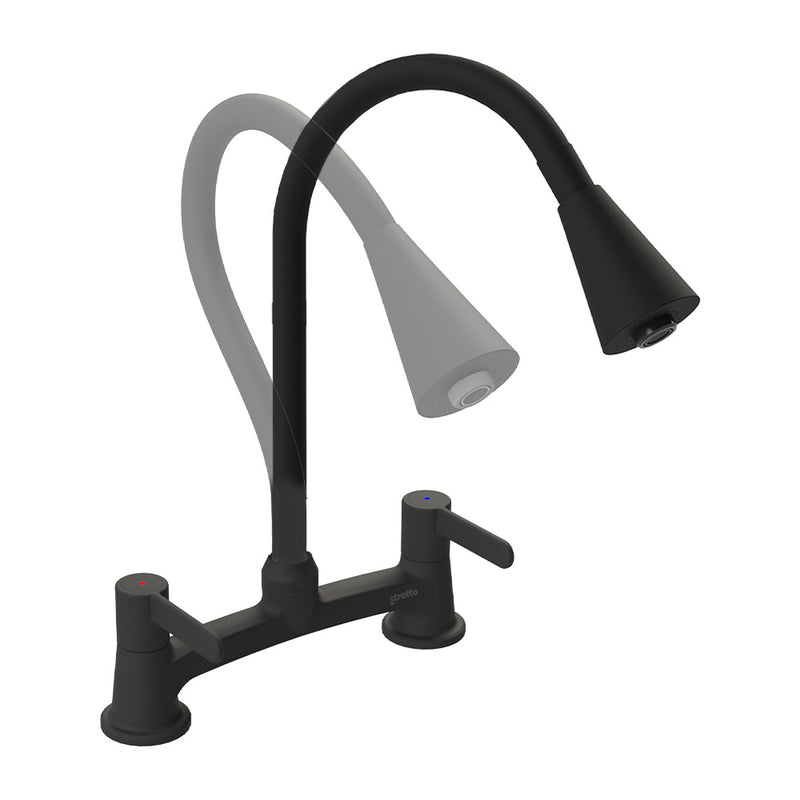 Black Flexible Spray Kitchen Taps For Kitchen Sink(griferia)