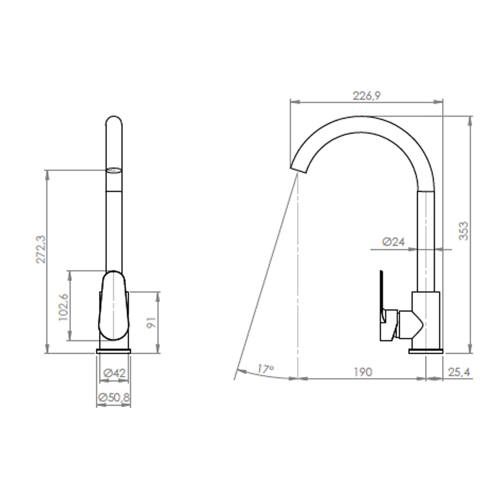 Stainless Steel Commercial Kitchen Faucet(griferia)