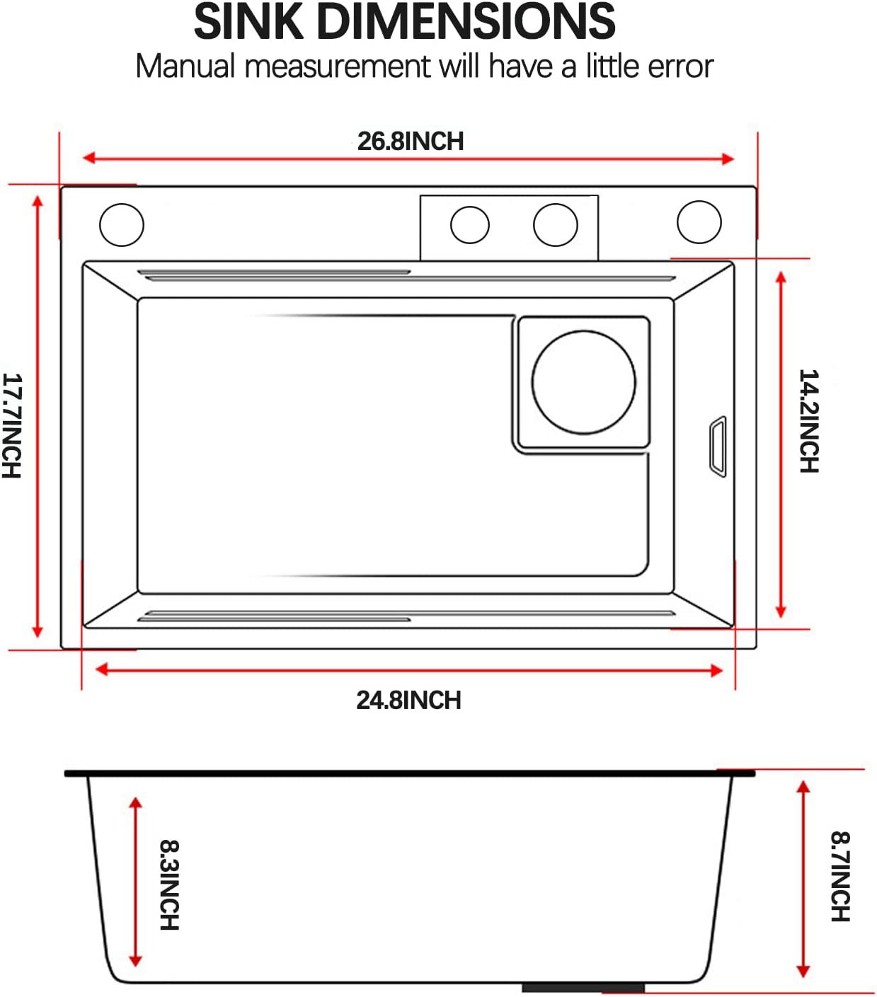 Custom Stainless Steel Kitchens Sinks(fregadero de cocina)