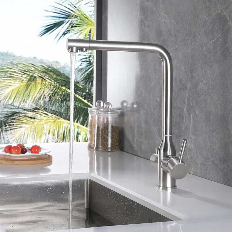 Pure Water From Tap Water Mixer Stainless Steel Kitchen Faucet griferia